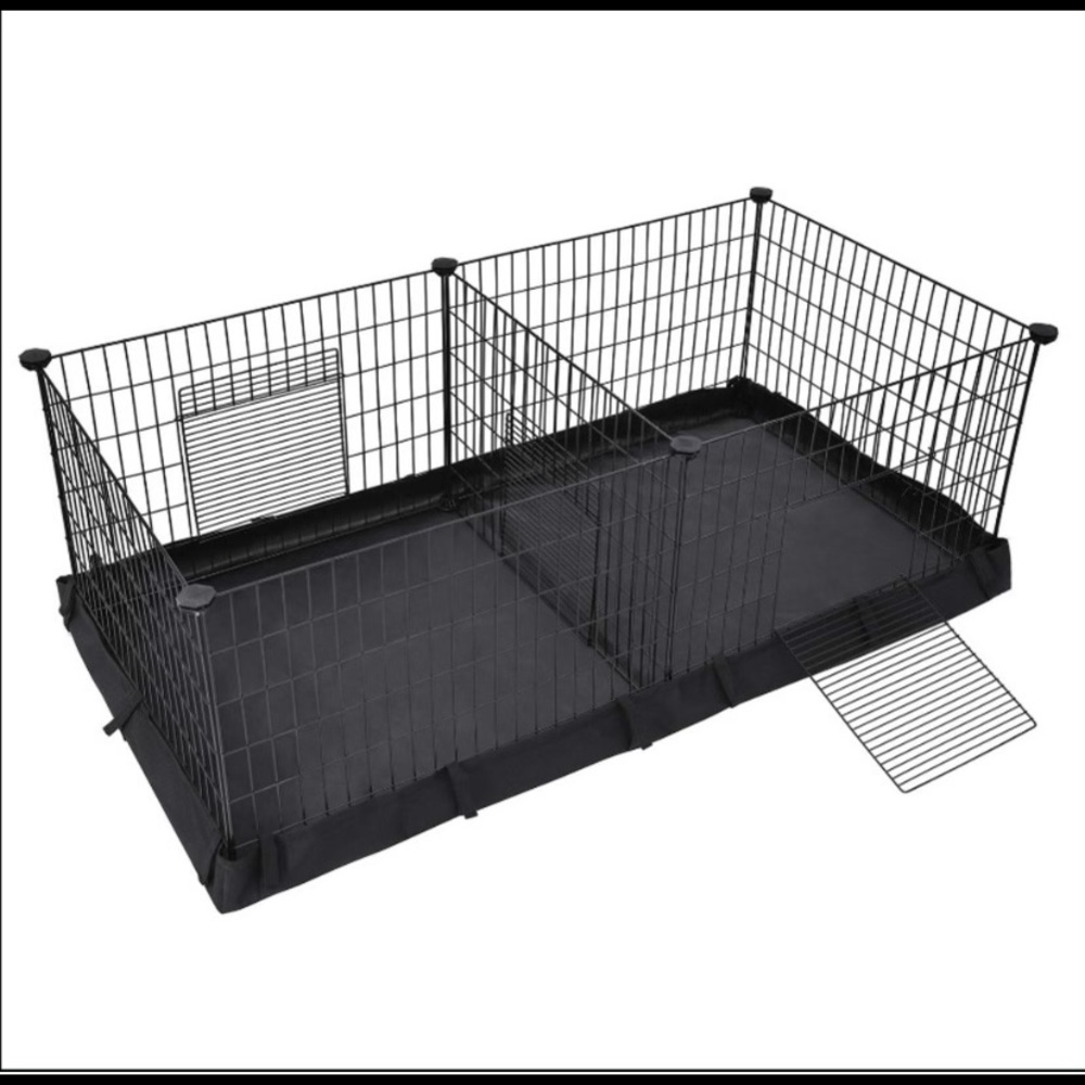 I’m selling a black SONGMICS Guinea pig Playpen, Small Animal Cage, Exercise Pen